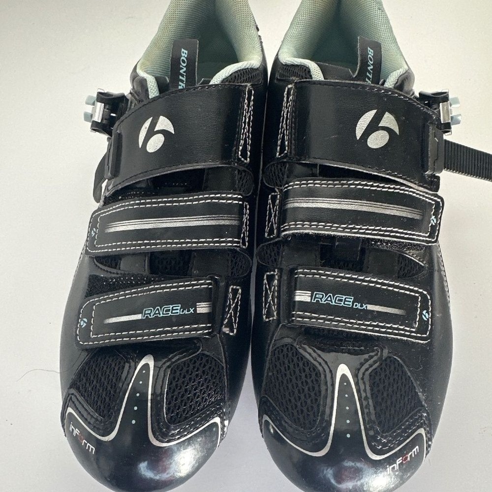 Bontrager Race‎ DLX Road Cycling Shoes Women's Size 9.5 EU 41 Black SPD-SL Clip